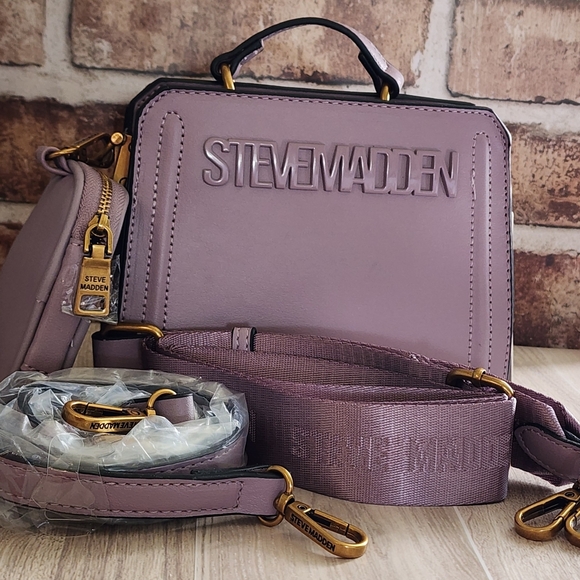 Steve Madden Bevelyn Purse Crossbody Plum Brand New With Tags - Picture 12 of 17